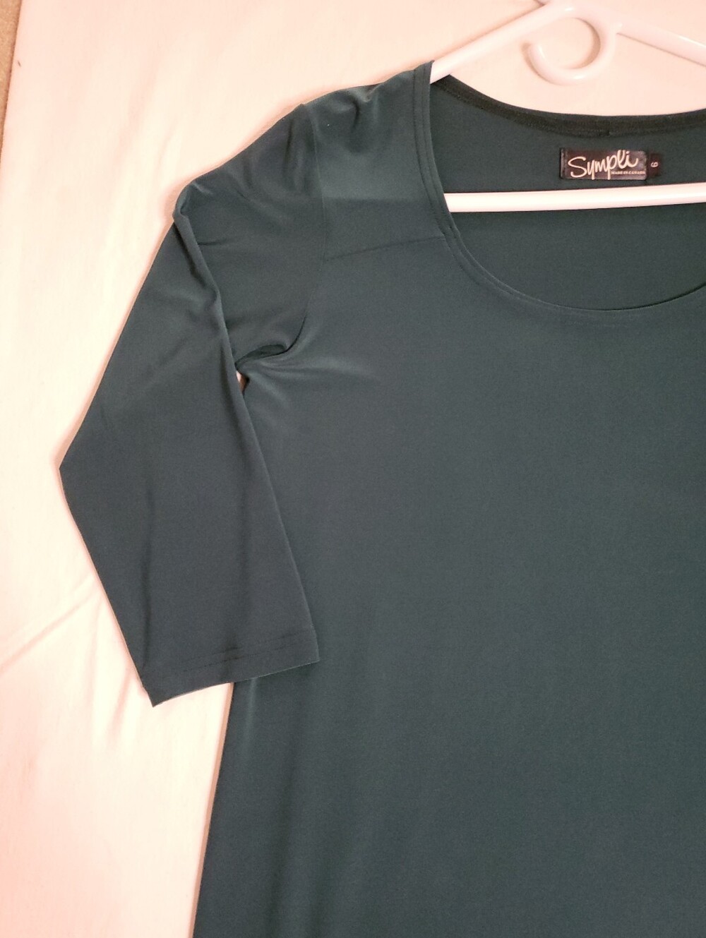 Sympli Green Midi Dress Three Quarter Sleeve Size 6 - Picture 4 of 8